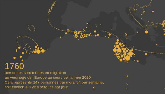Comment la Méditerranée est devenue la frontière migratoire la plus meurtrière au monde. Carte interactive - Crédit photo : &copy; Nicolas Lambert